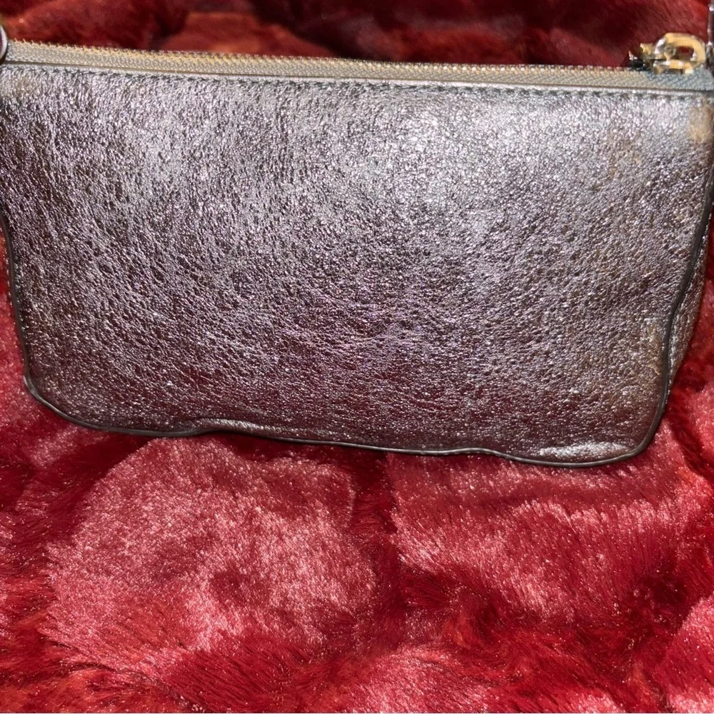 Michael Kors Mini Silver Metallic Pouchette Bag - Picture 13 of 15